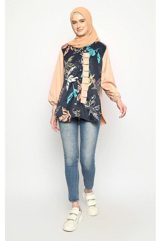 Julia Blouse Flora Pleat